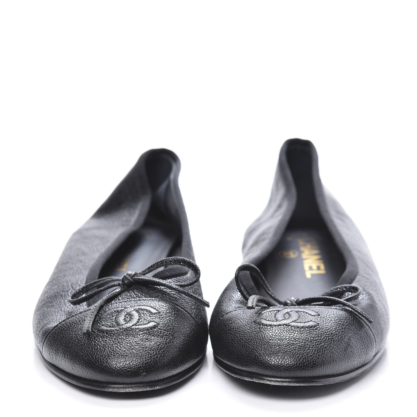 Caviar CC Cap Toe Ballerina Flats 36 Black
