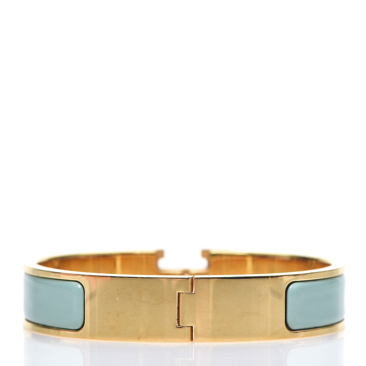 Enamel Narrow Clic Clac H Bracelet PM Vert Aqua