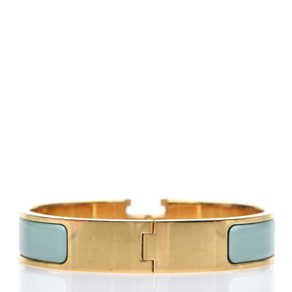 Hermes Enamel Narrow Clic Clac H Bracelet PM Vert Aqua 2 of 3