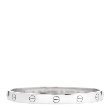 Cartier 18K White Gold LOVE Bracelet 18 1 of 6
