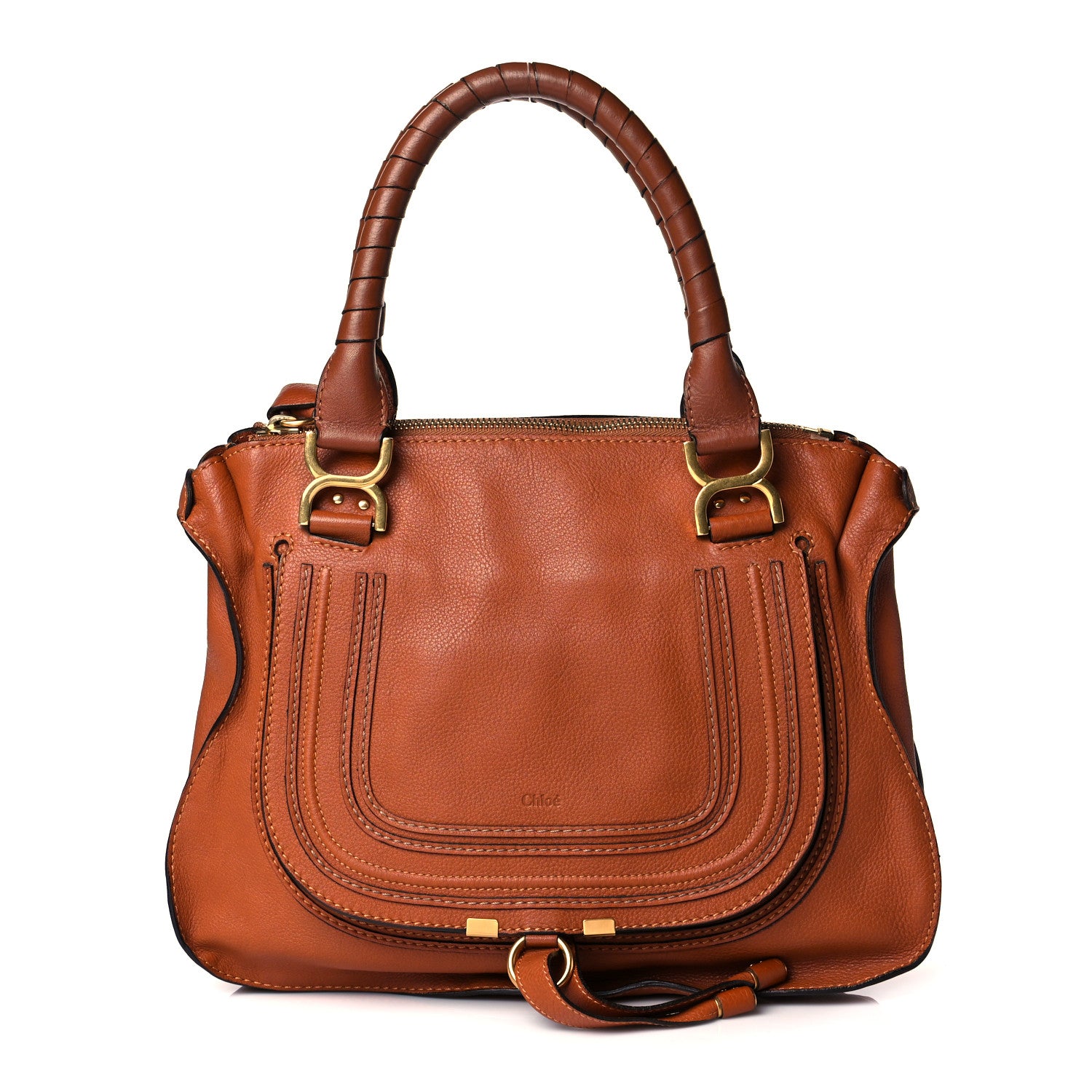 Chloe Calfskin Medium Marcie Satchel Tan 1 of 10