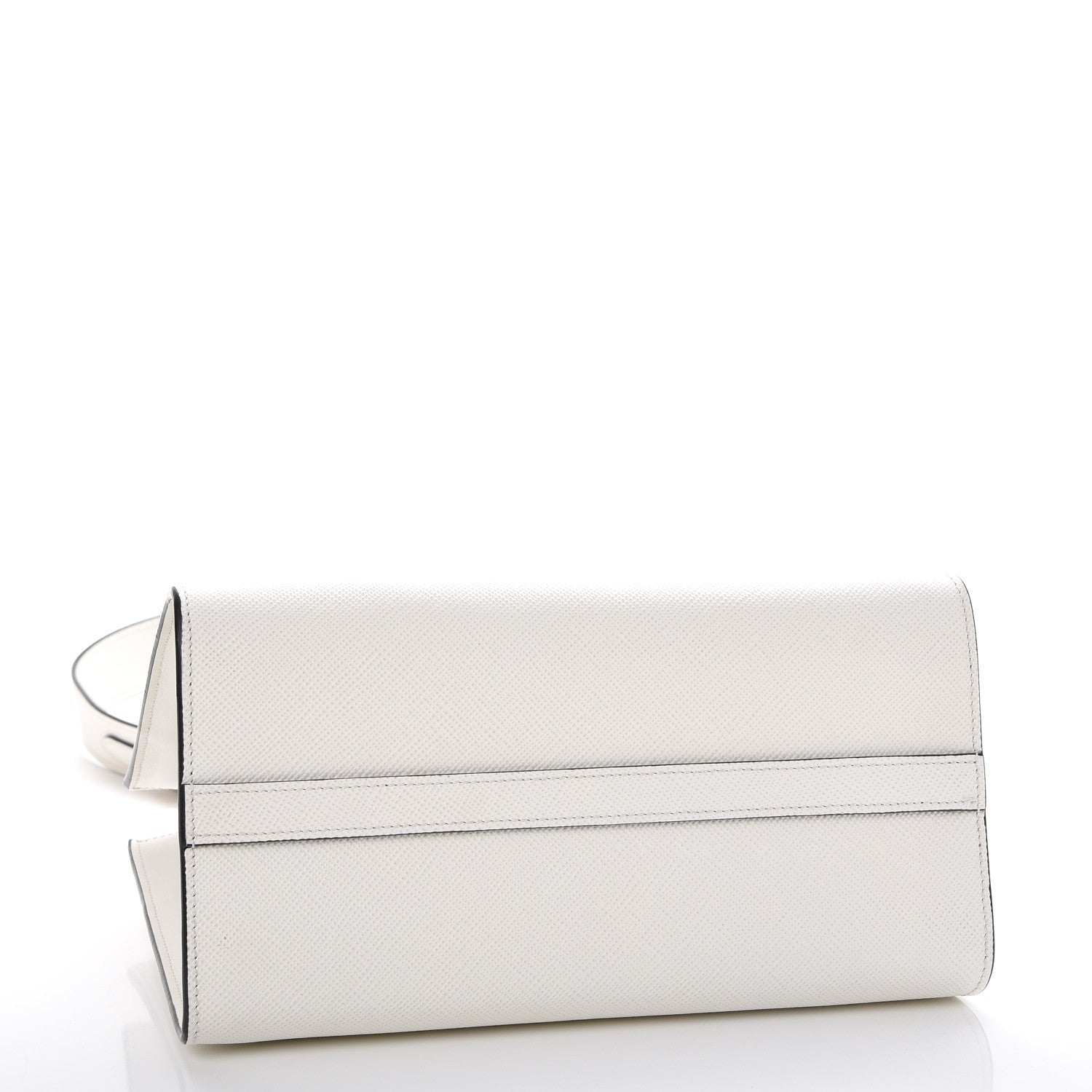 Prada Saffiano Cuir Calfskin Small Monochrome Top Handle Tote White 5 of 8