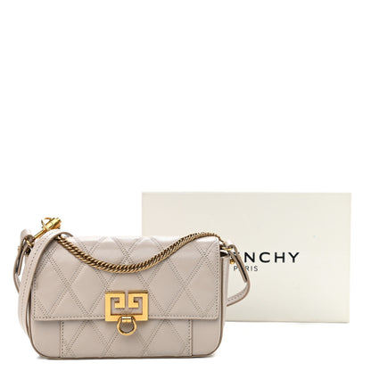 Givenchy Goatskin Quilted GV3 Mini Pocket Convertible Bag Natural 11 of 11