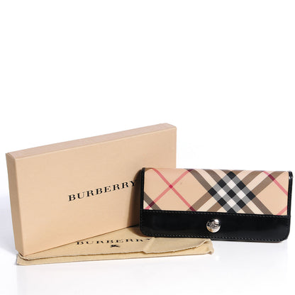 Burberry Patent Supernova Check Long Wallet 5 of 8