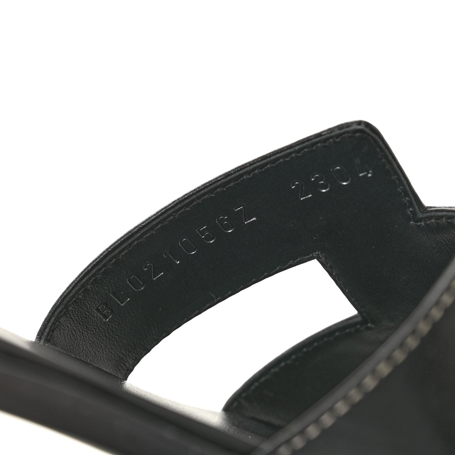 Hermes Box Calfskin Oran Sandals 39.5 Black 9 of 9