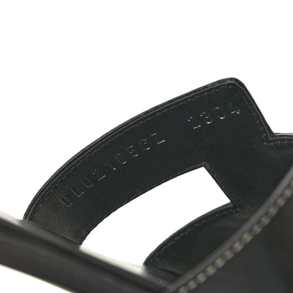 Hermes Box Calfskin Oran Sandals 39.5 Black 9 of 9