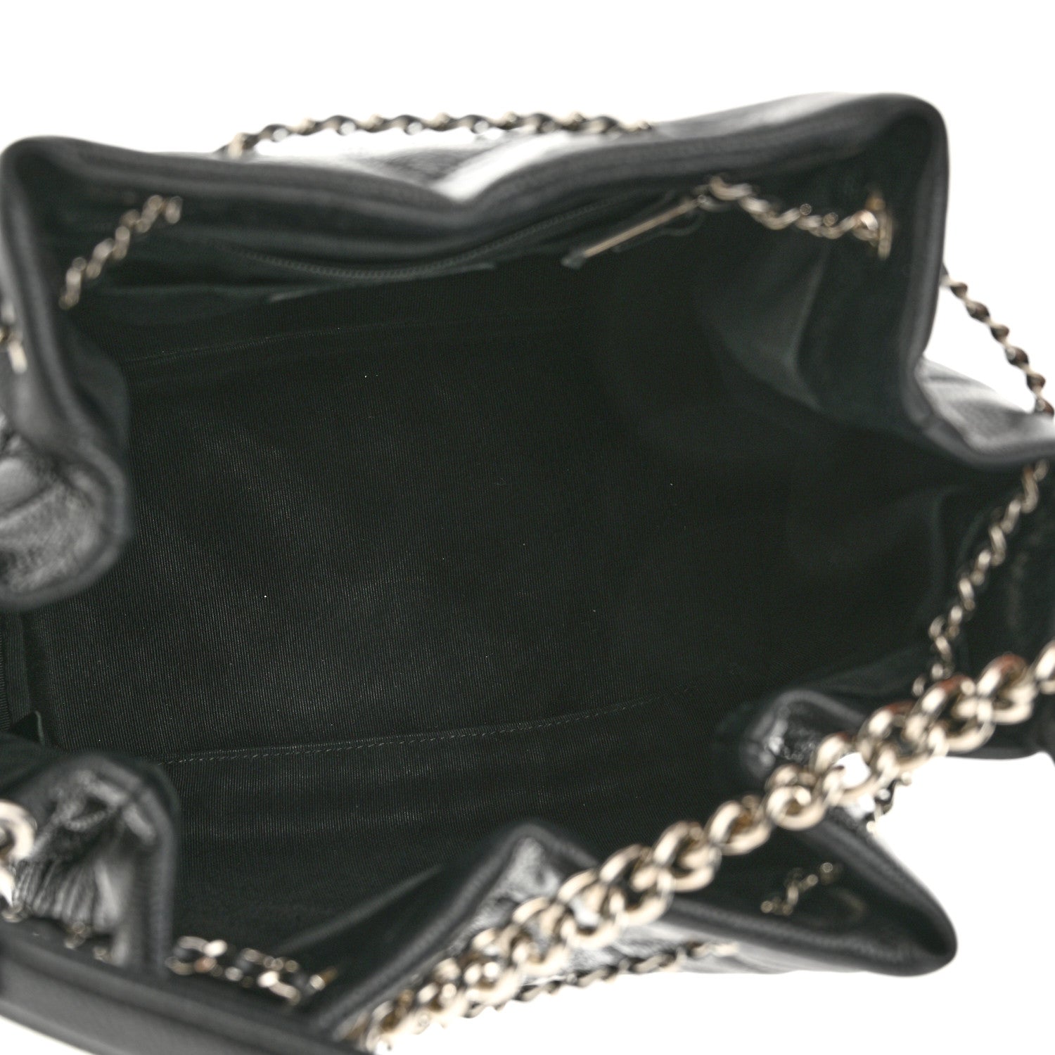 Chanel Caviar Quilted Small Chain Bucket Bag Black 4 of 9