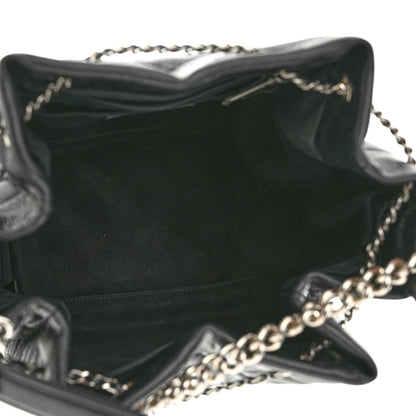 Chanel Caviar Quilted Small Chain Bucket Bag Black 4 of 9