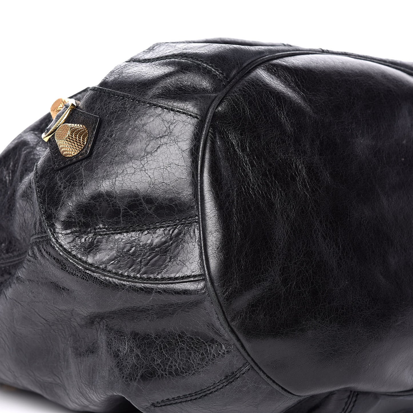 Agneau Giant 21 Gold Hardware Pompon Black