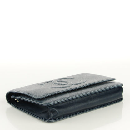 Chanel Caviar Timeless CC Wallet on Chain WOC Navy 4 of 8