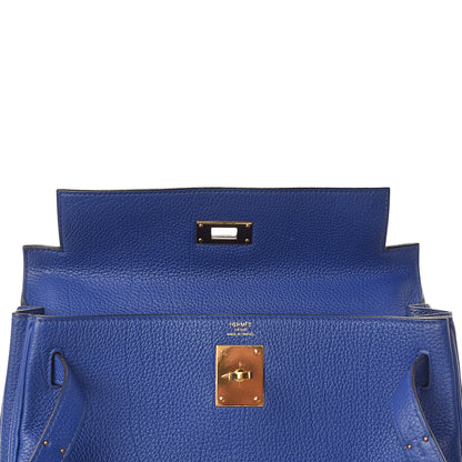 Hermes Togo Kelly Retourne 28 Bleu Electrique 14 of 37