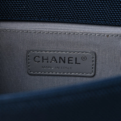 Chanel Canvas Quilted Medium Fluo Boy Flap Dark Navy Fuchsia Grey 7 of 10