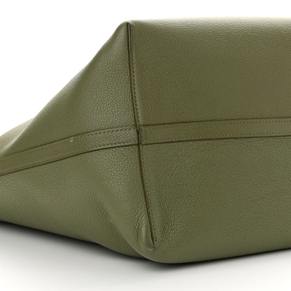 Celine Grained Calfskin Maillon Triomphe Medium Cabas Light Khaki 8 of 12