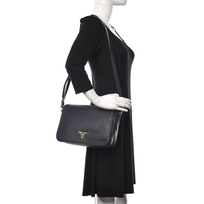Prada Vitello Phenix Crossbody Bag Baltico 2 of 11