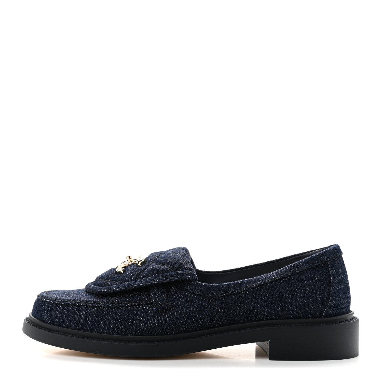 Chanel Denim CC Turnlock Loafers 36 Dark Blue 1 of 10