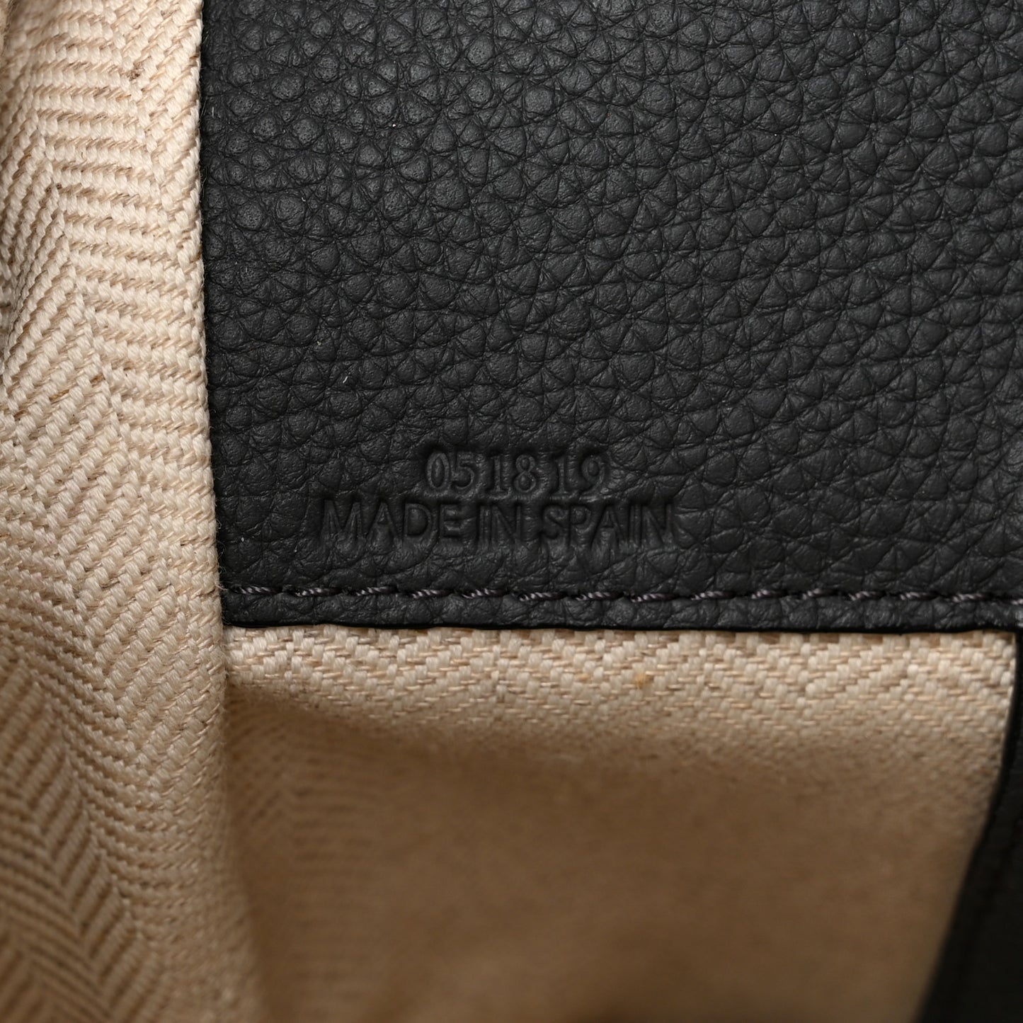 Grained Calfskin Small Hammock Shoulder Bag Grey