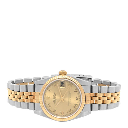 Rolex Stainless Steel 18K Yellow Gold 31mm Oyster Perpetual Datejust Watch Champagne Roman 78273 2 of 4