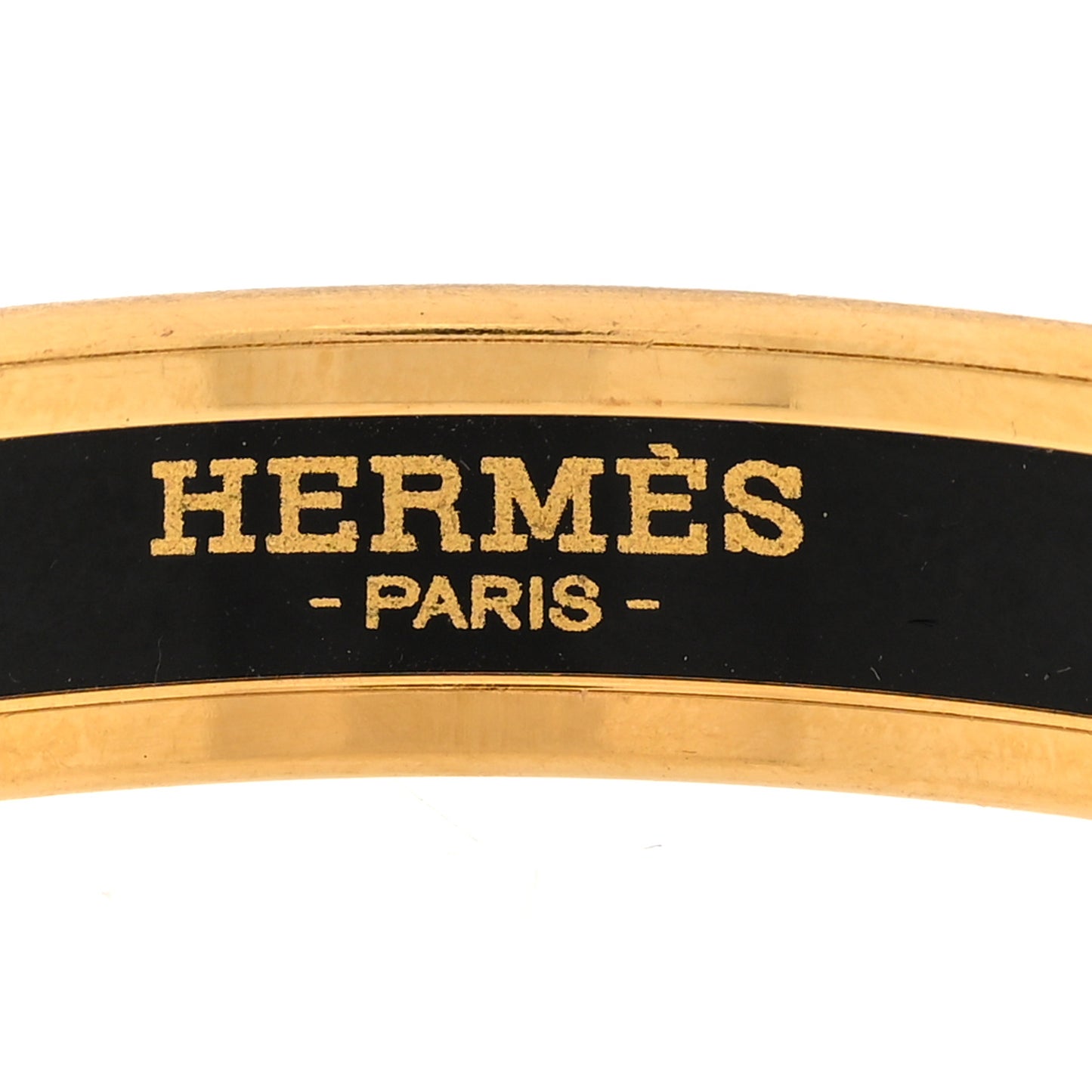 Enamel Printed Narrow Caleche Bracelet 62 Jaune De Mars