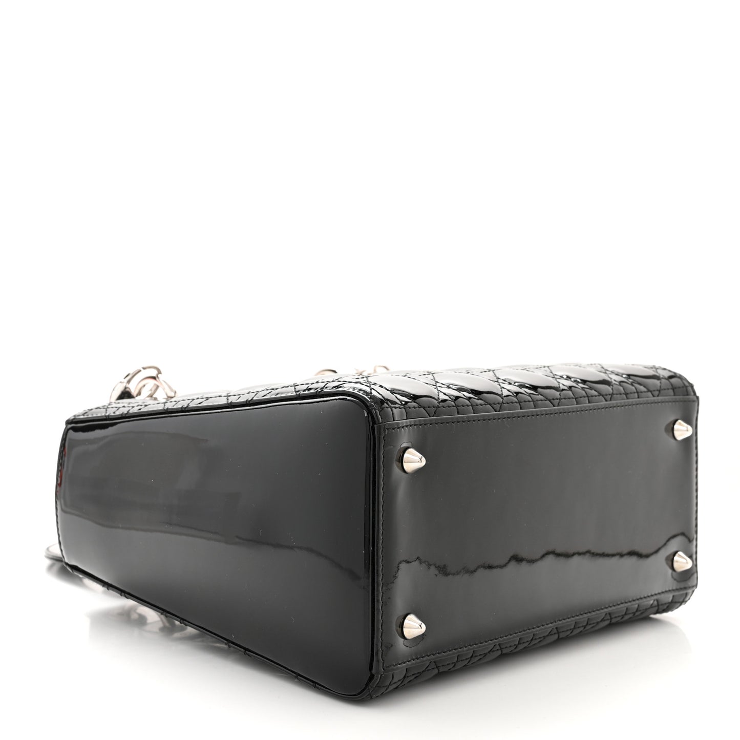 Patent Cannage Medium Lady Dior Black