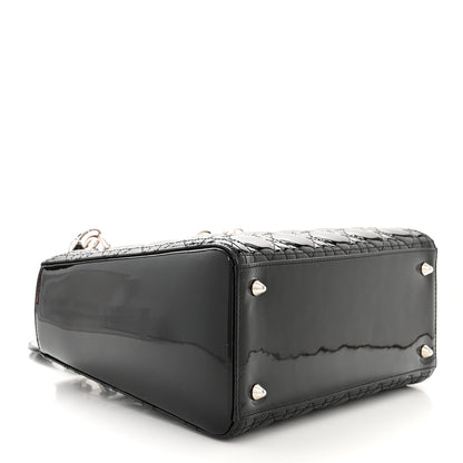 Christian Dior Patent Cannage Medium Lady Dior Black 4 of 10