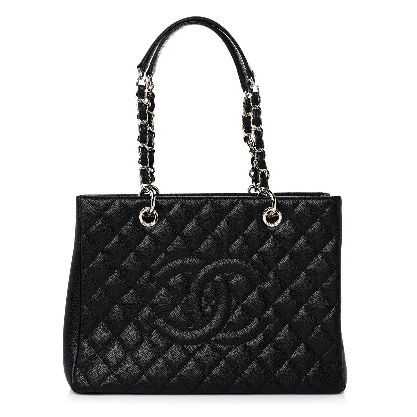 Caviar Quilted Grand Shopping Tote GST Black