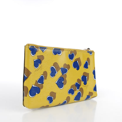 Gucci Calfskin Heartbeat Print Small Pouch Yellow 3 of 7