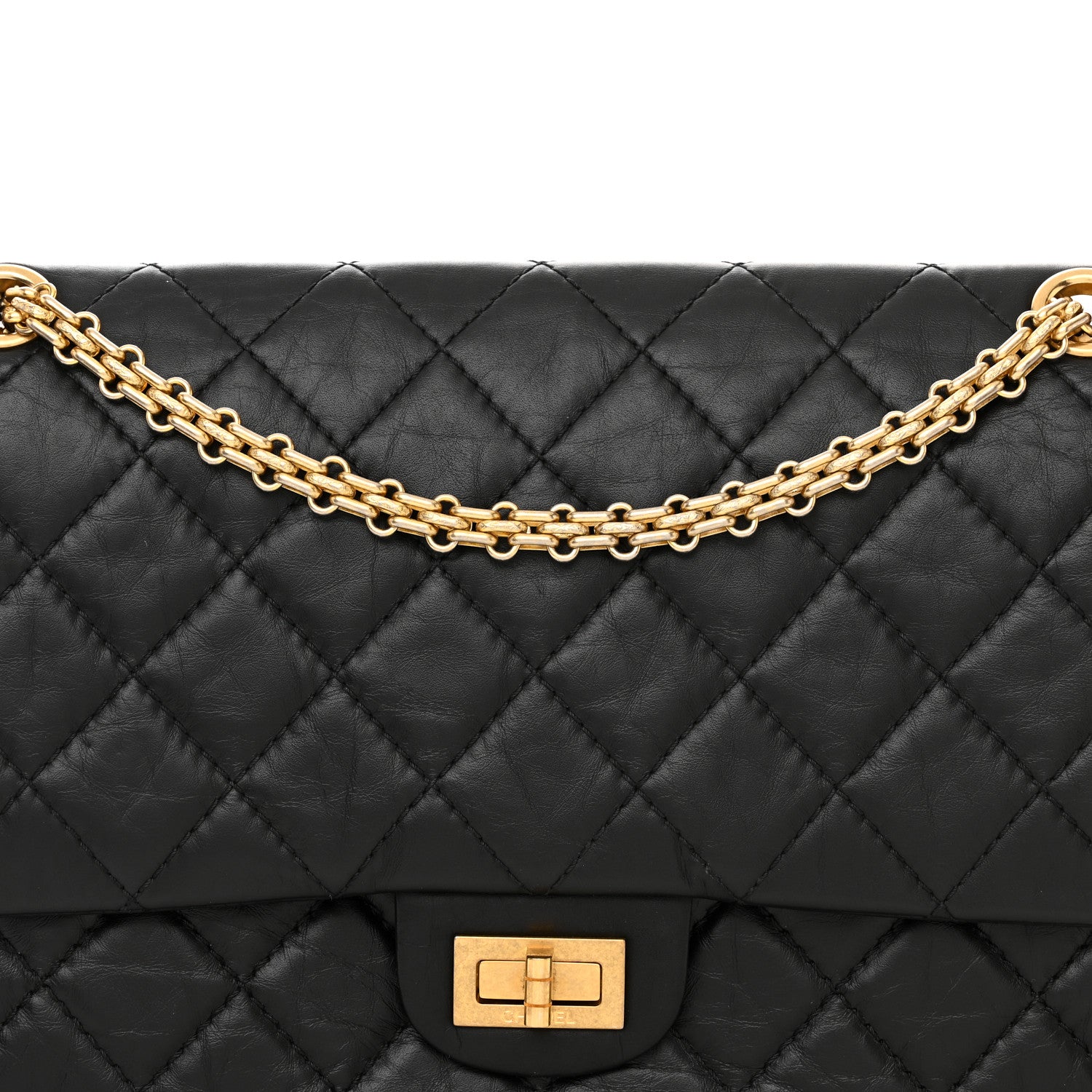 Chanel Aged Calfskin Quilted 2.55 Reissue 226 Flap Black 9 of 13