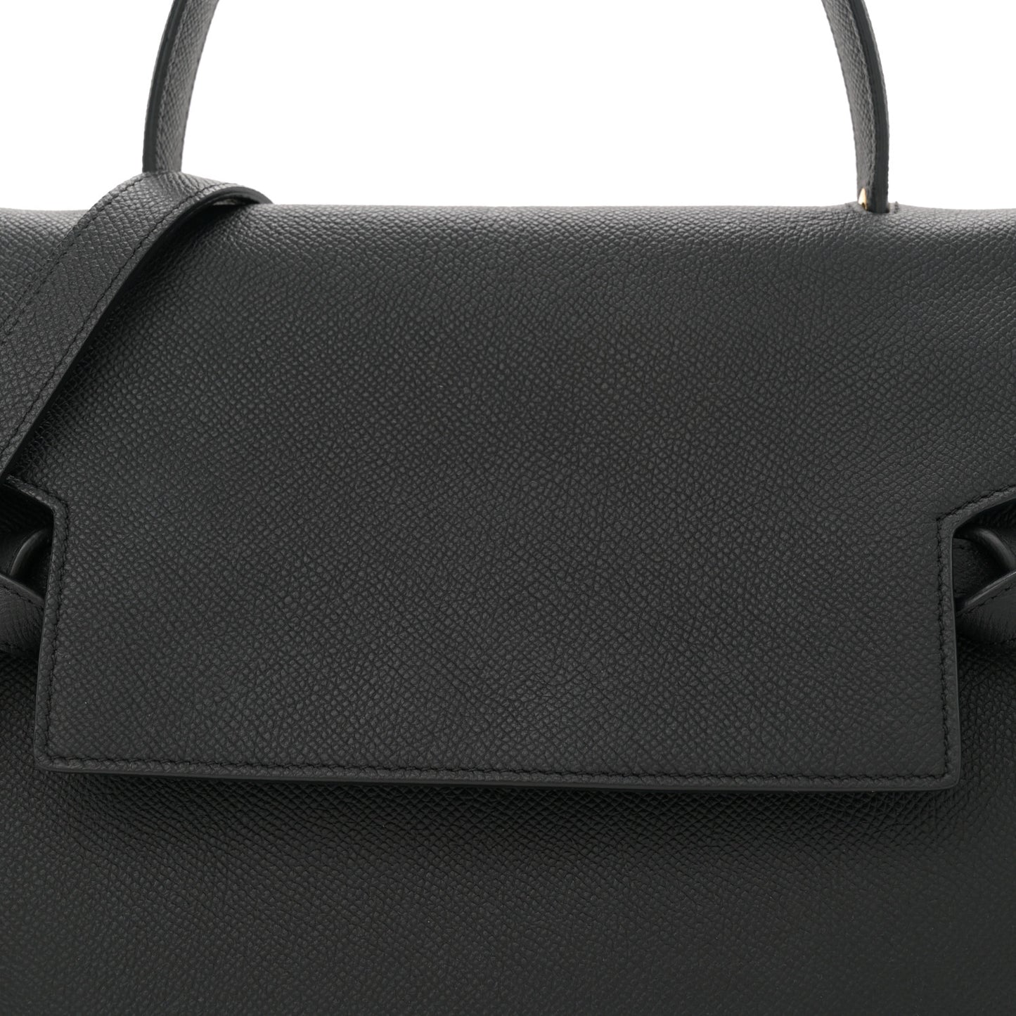 Grained Calfskin Mini Belt Bag Black