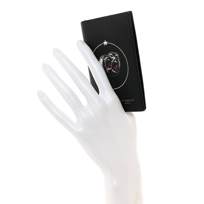Givenchy Textured Coated Canvas Monkey Brother Print Folding Card Holder Black 2 of 9