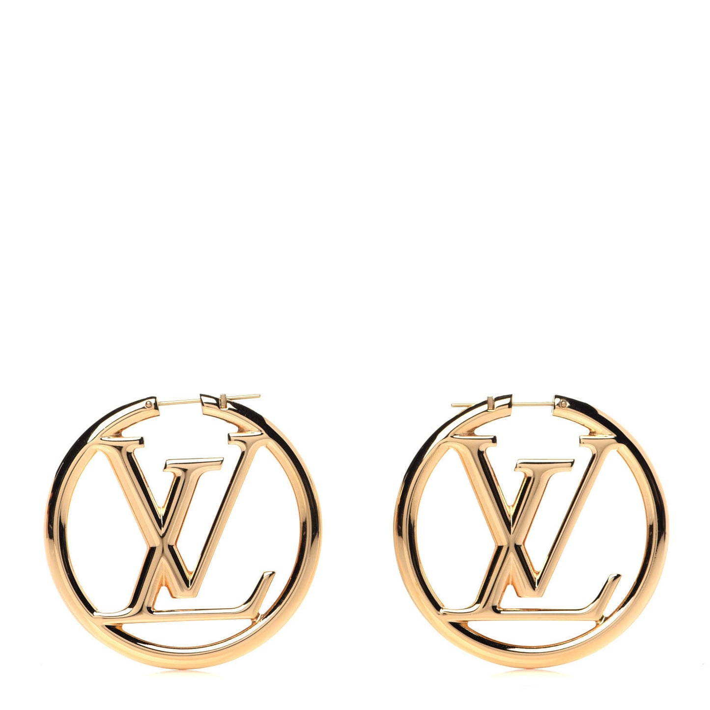 Metal Louise Hoop Earrings Gold