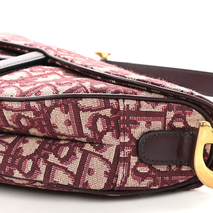 Christian Dior Oblique Saddle Bag Burgundy 10 of 10