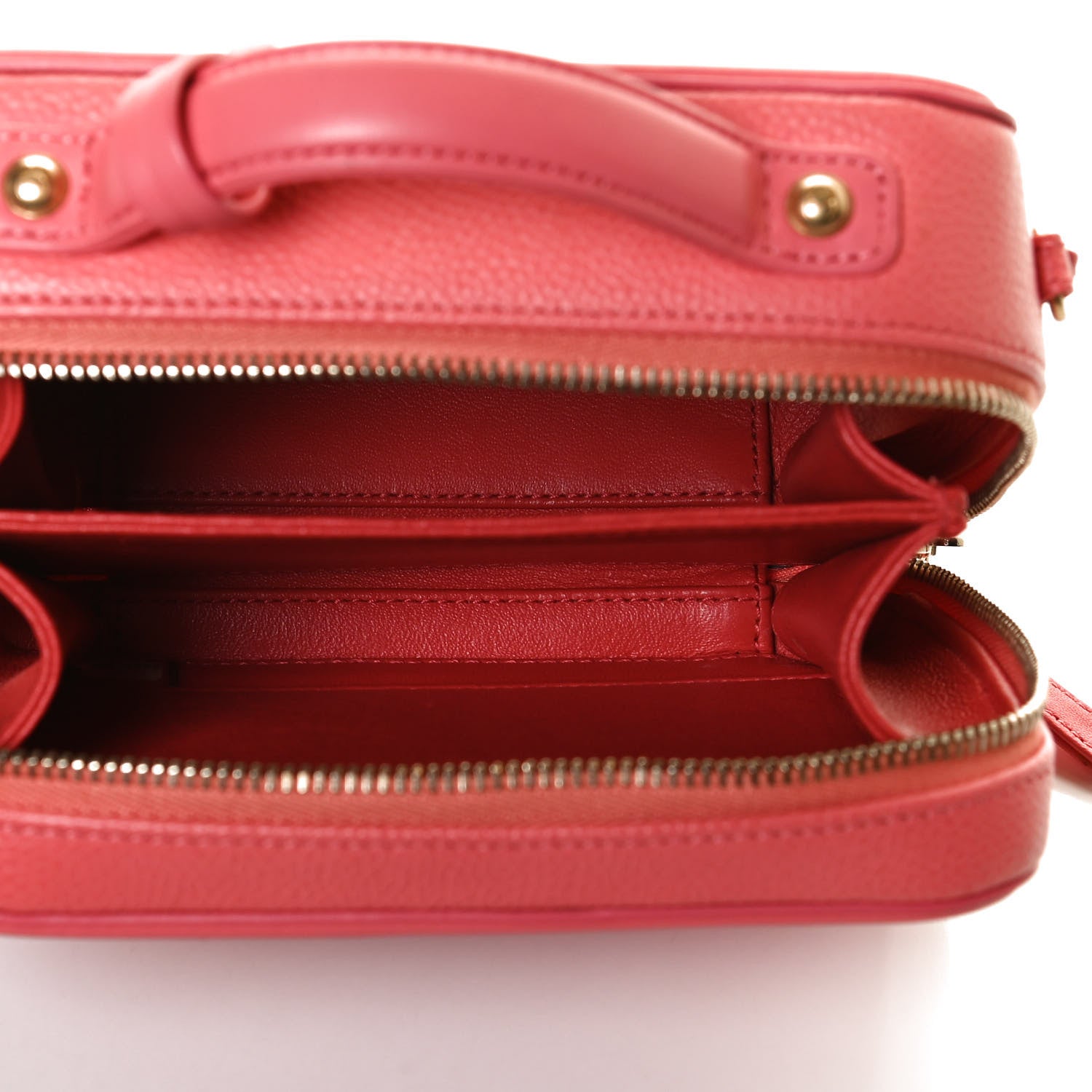 Chanel Caviar Quilted Small CC Filigree Vanity Case Coral 5 of 13