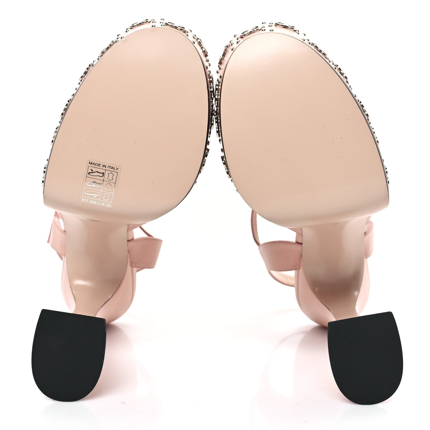 Gucci Malaga Kid Interlocking G Studs 155mm Platform Sandals 41 Perfect Pink 5 of 8