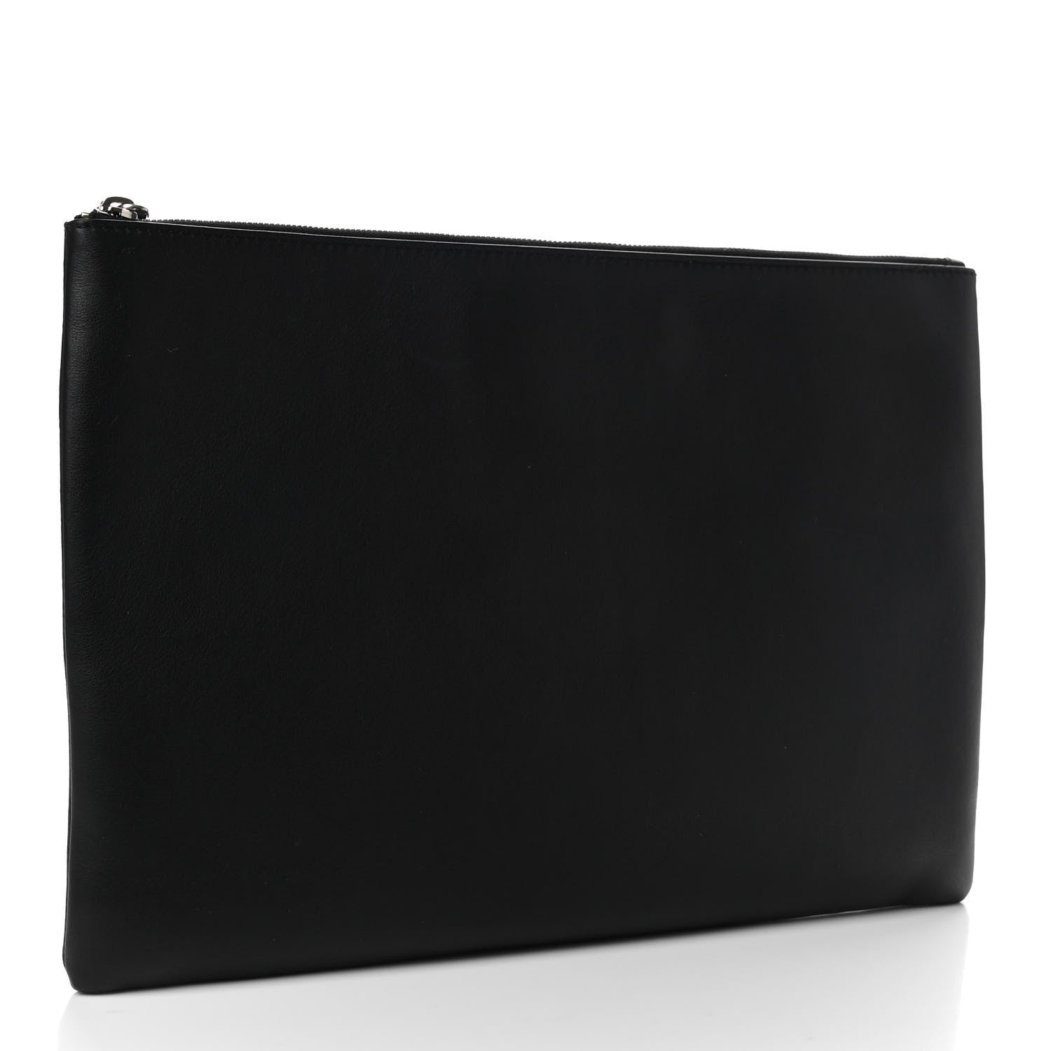 Balenciaga Smooth Calfskin Logo Zip Pouch Black Fluo Yellow 3 of 8
