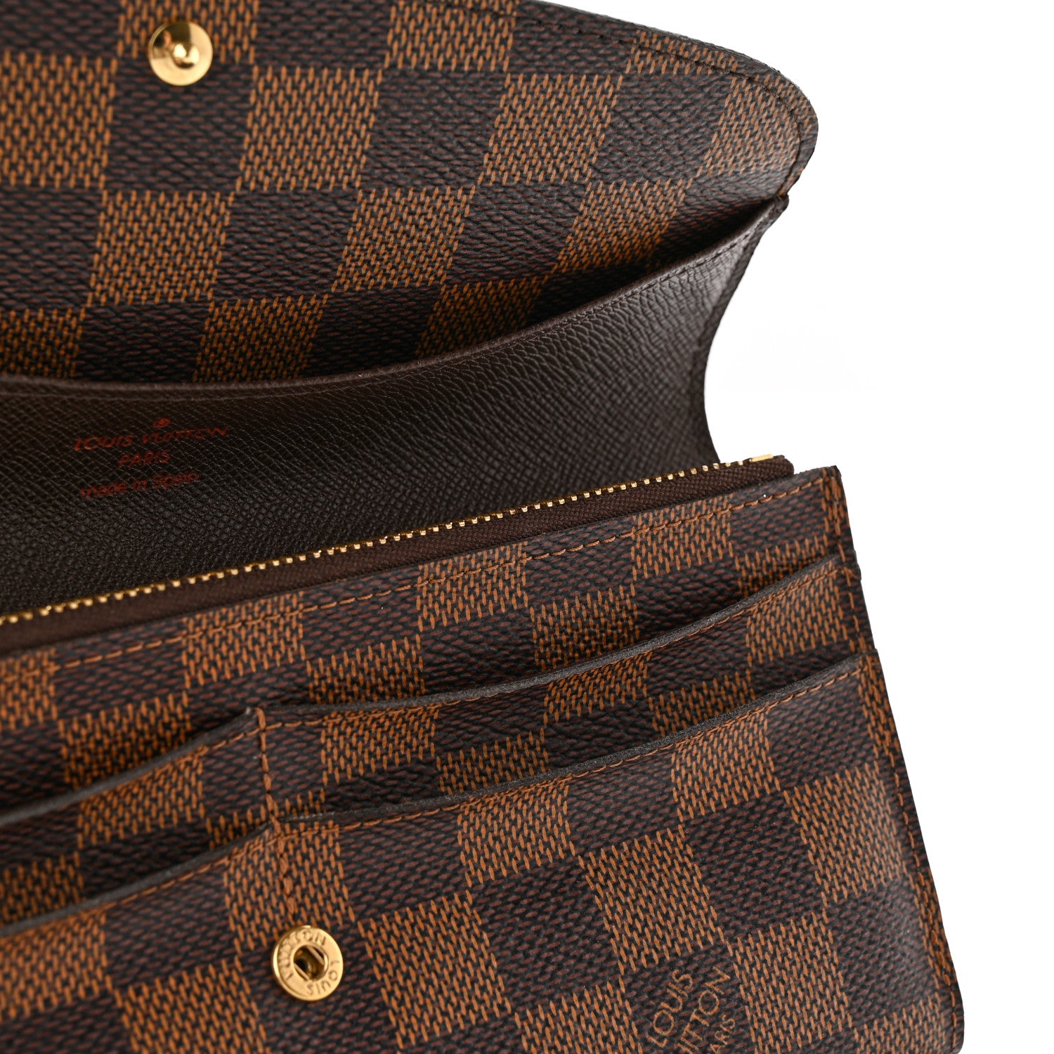 Louis Vuitton Damier Ebene Emilie Wallet 7 of 9
