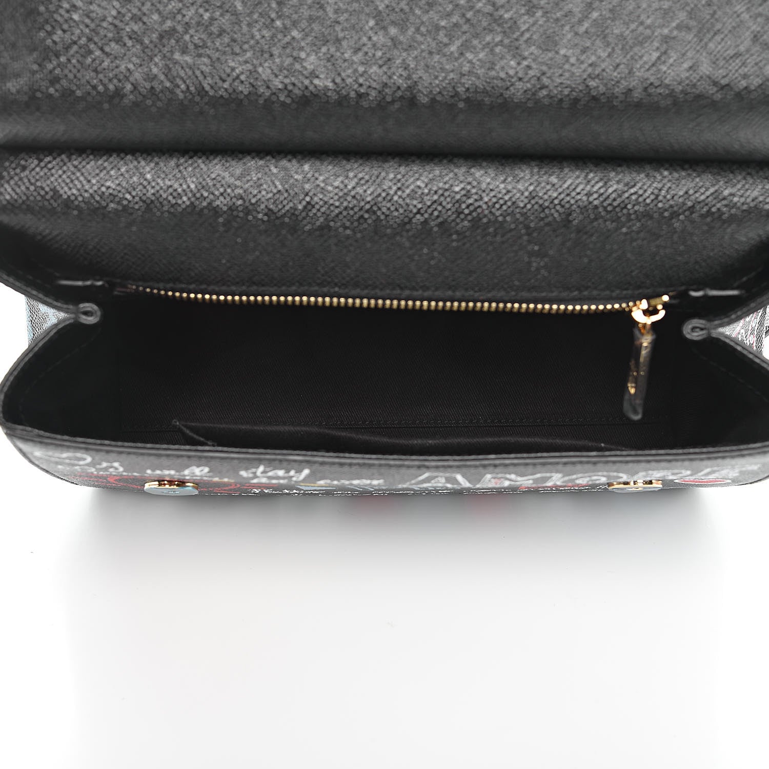 Dolce & Gabbana Dauphine Printed Medium Miss Sicily Satchel Black 5 of 11
