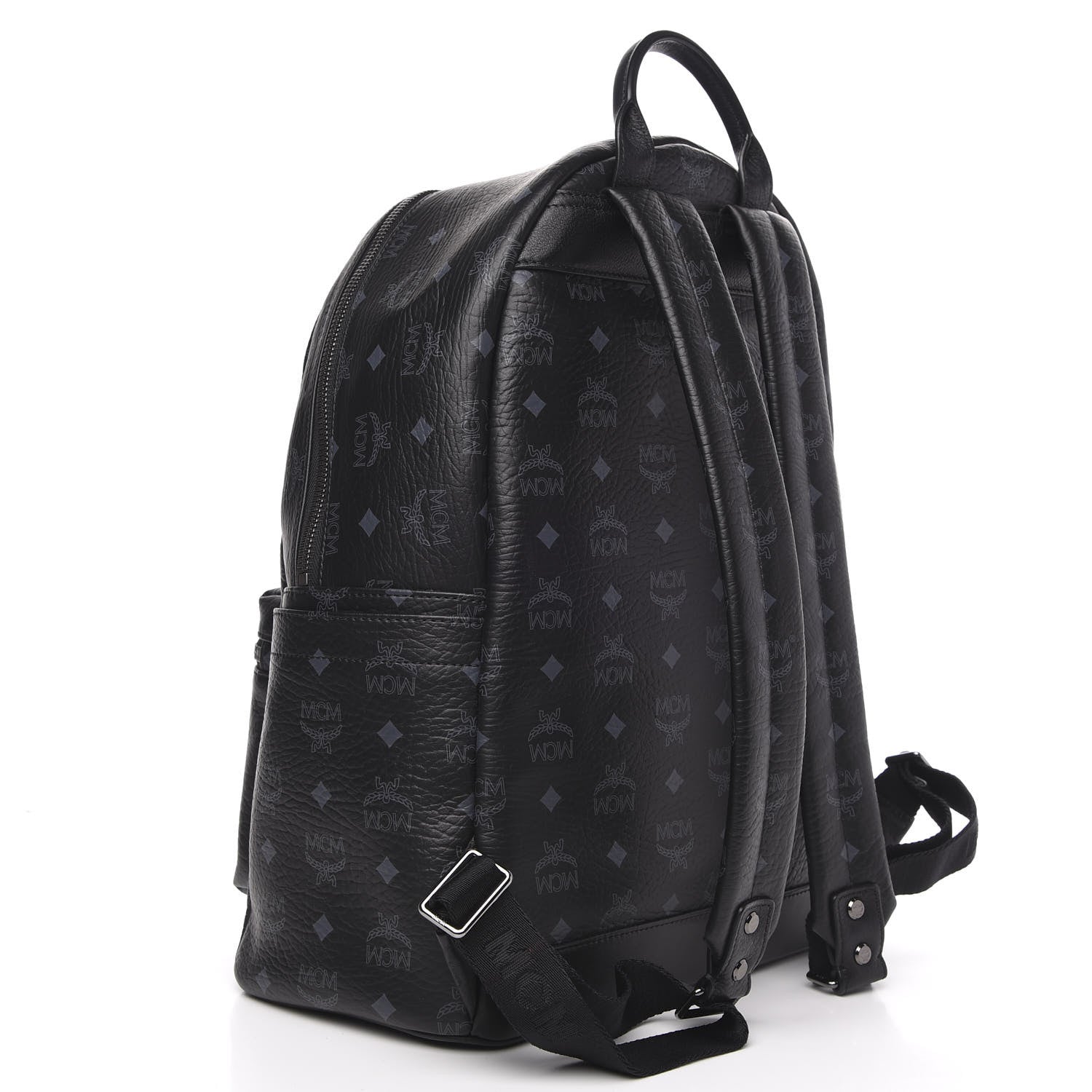 MCM Visetos Medium Stark Backpack Black 2 of 8