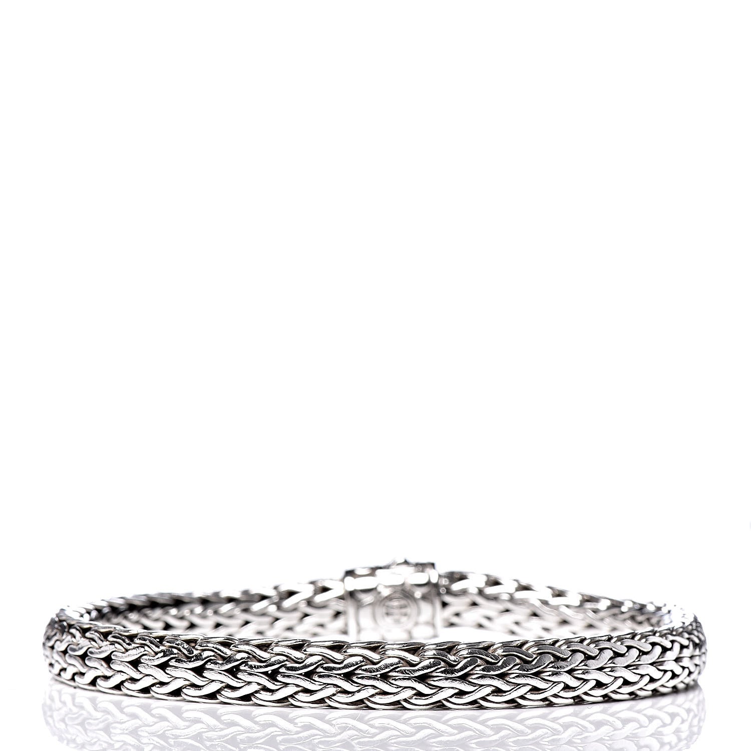 John Hardy Sterling Silver Black Sapphire 7mm Classic Chain Bracelet M 3 of 5