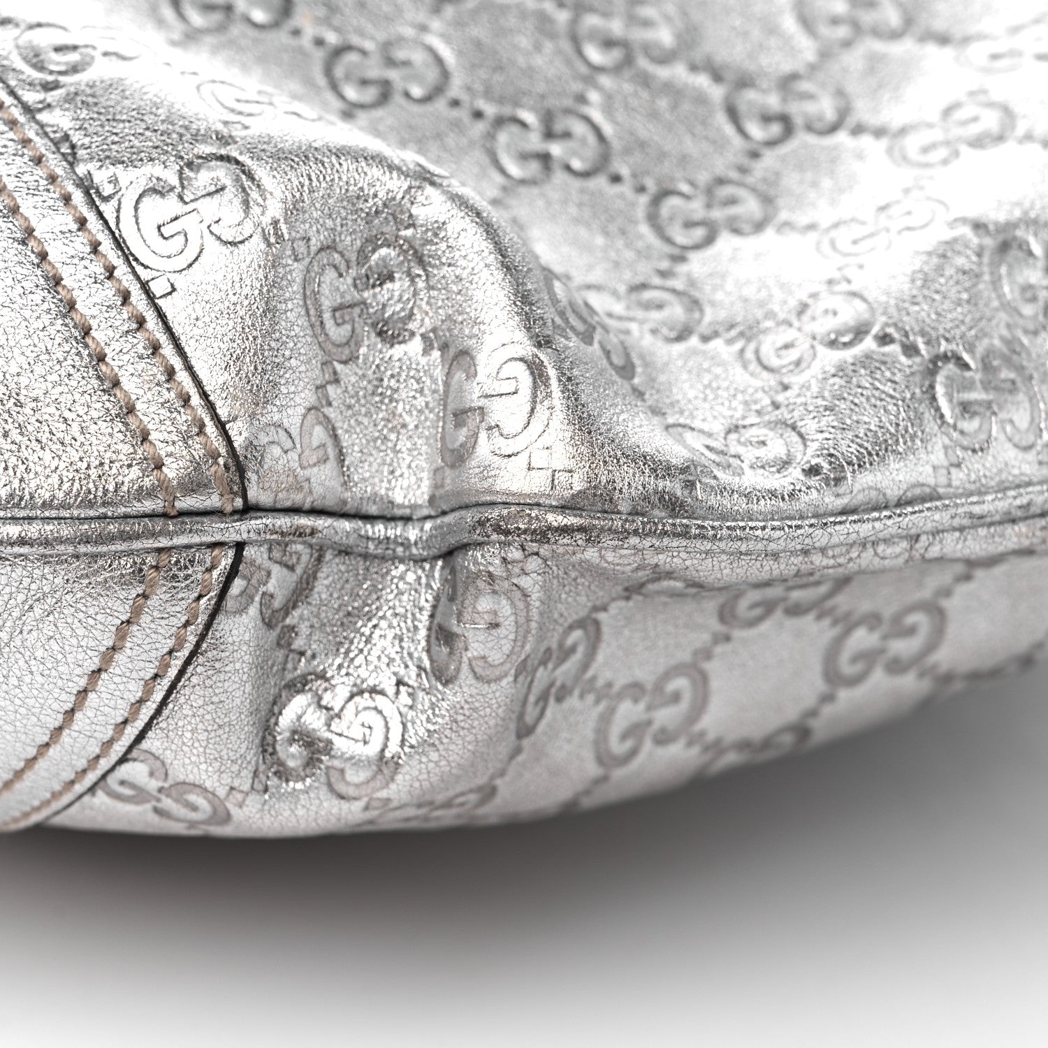 Gucci Metallic Guccissima Large Princy Hobo Silver 11 of 15
