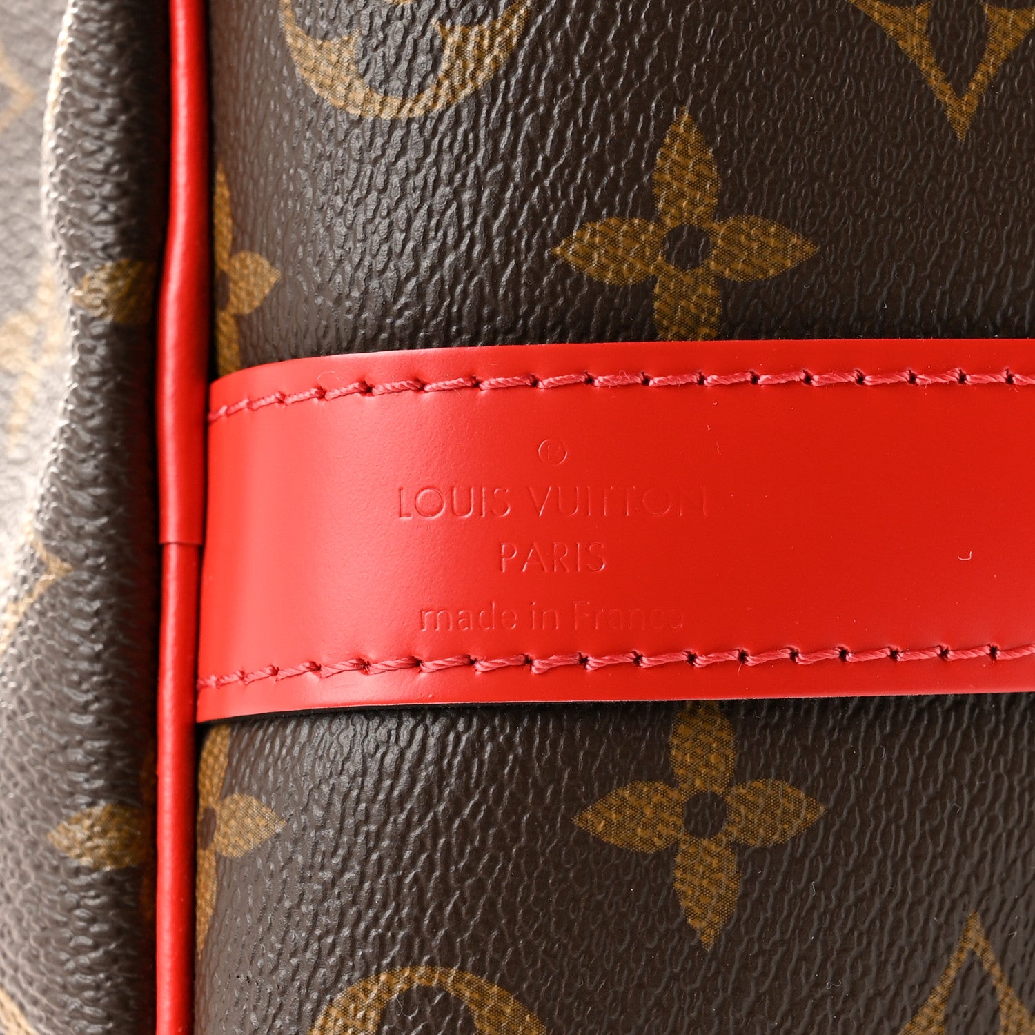 Louis Vuitton Calfskin Monogram Keepall Bandouliere 50 Coquelicot 8 of 9