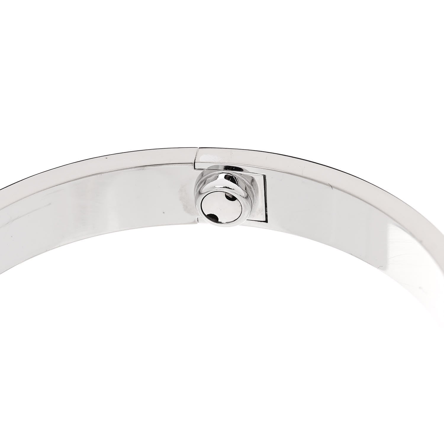 Cartier 18K White Gold 4 Diamond LOVE Bracelet 16 8 of 9