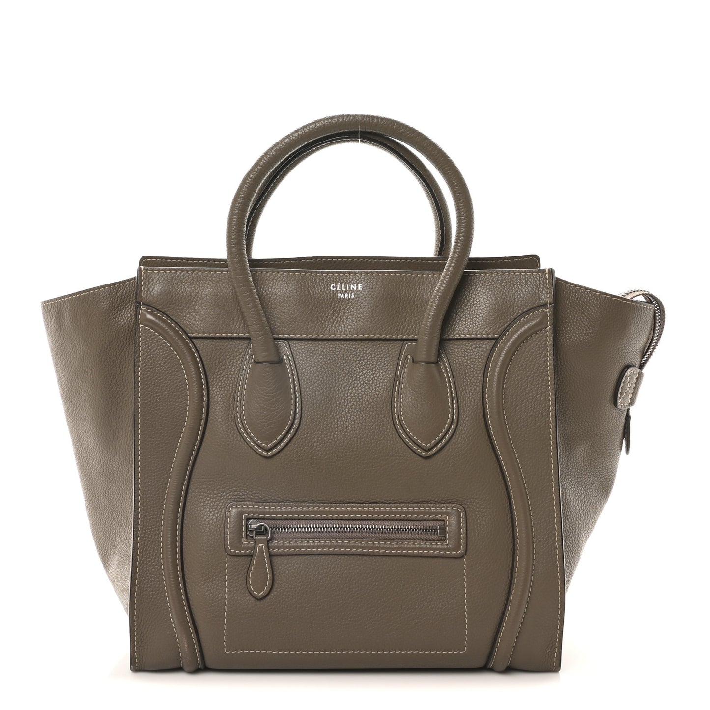 Drummed Calfskin Mini Luggage Souris