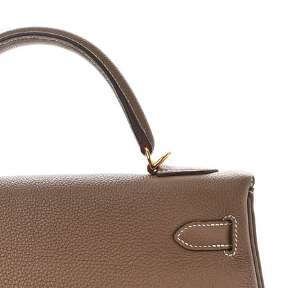 Hermes Togo Kelly Retourne 32 Etoupe 9 of 11