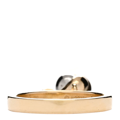 Cartier 18K Pink Yellow White Gold Diamond Trinity Knot Charm Ring 52 6 2 of 4