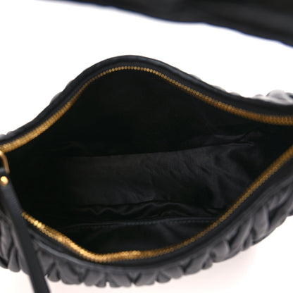 Miu Miu Nappa Matelasse Wander Large Hobo Black 5 of 8