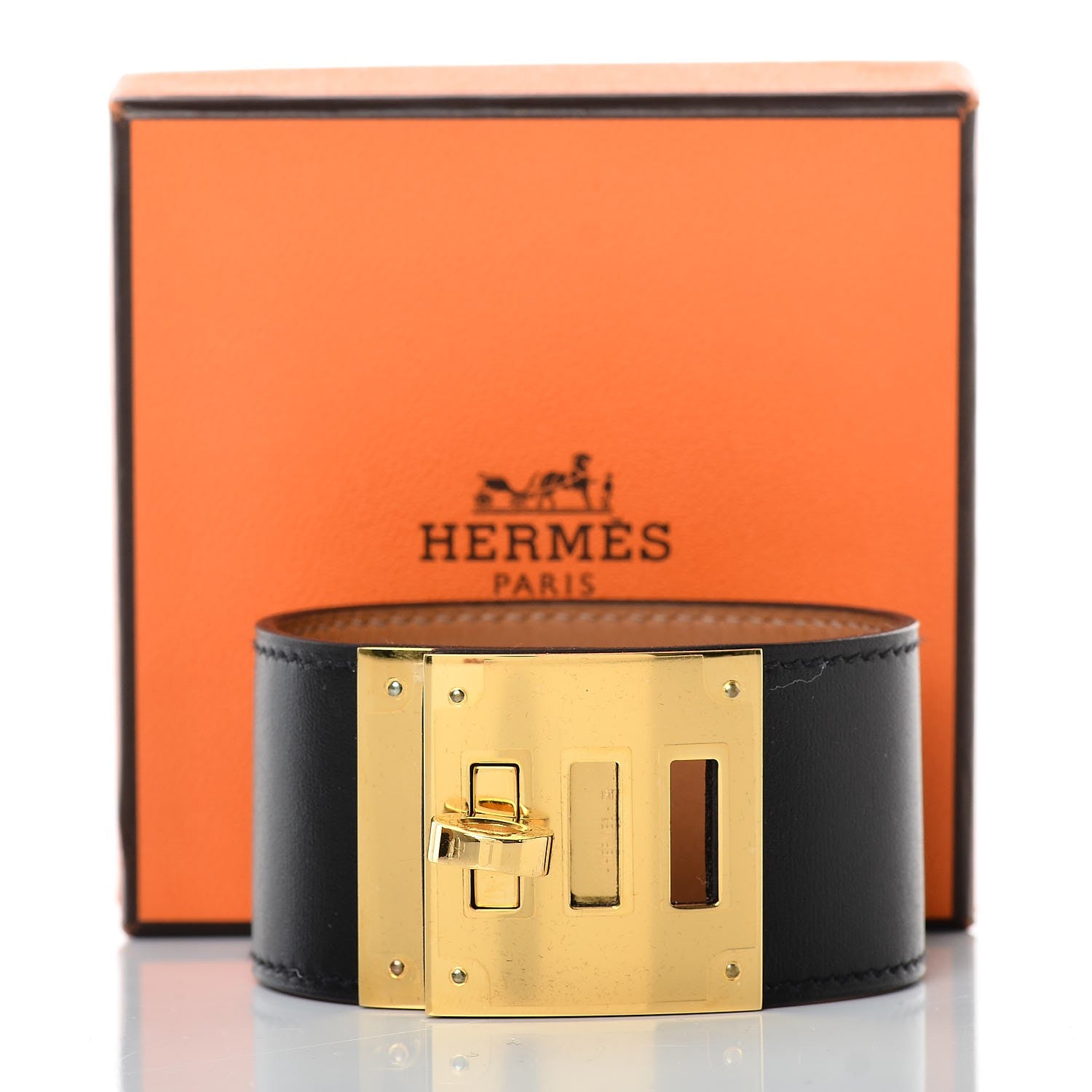 Hermes Chamonix Kelly Dog Bracelet Black 5 of 5