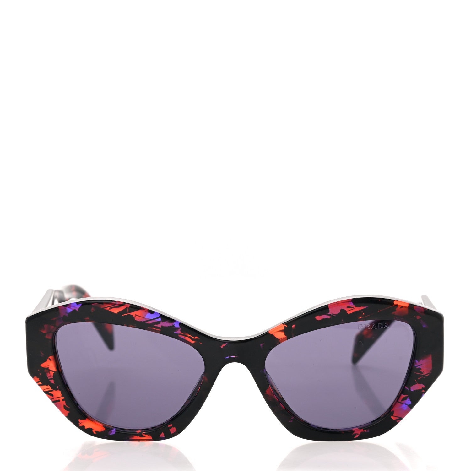 Prada Acetate Symbole Sunglasses SPR 07Y Red 2 of 7