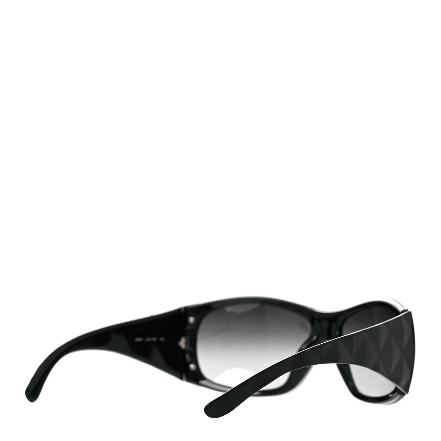 Acetate Quilted CC Shield Sunglasses 6009 Black