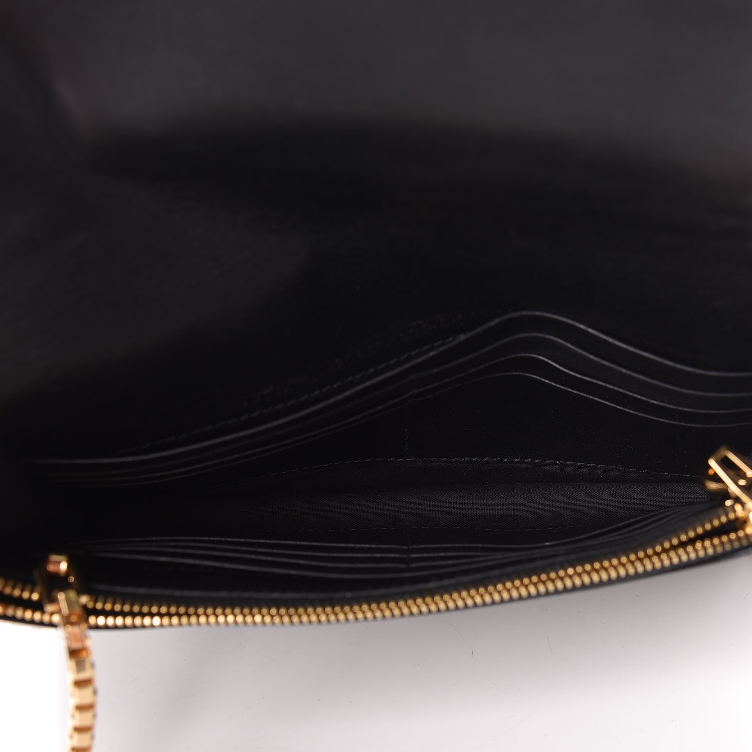Balenciaga Veau Amp Plate Gold Chain Wallet Black 5 of 11