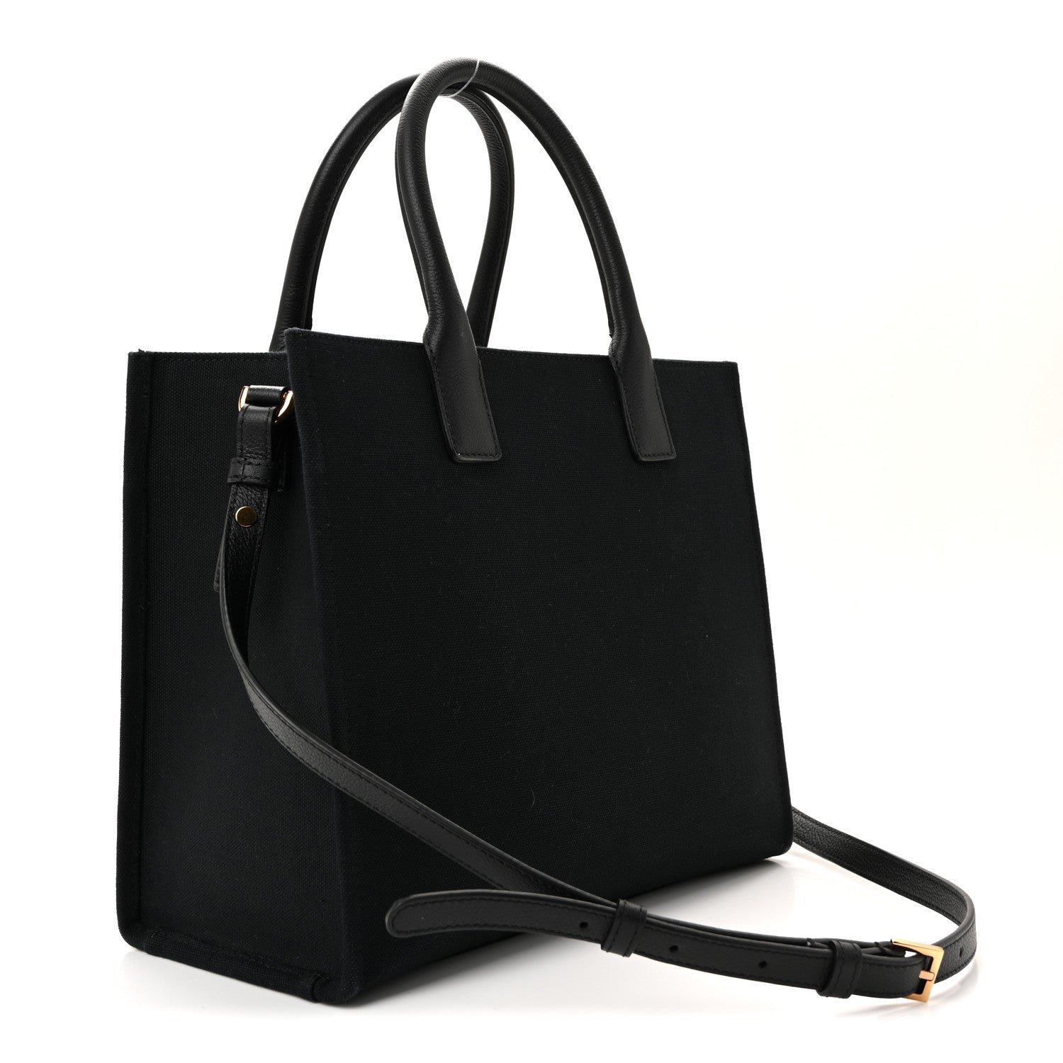 Versace Canvas Calfskin La Medusa Small Tote Black 1838571